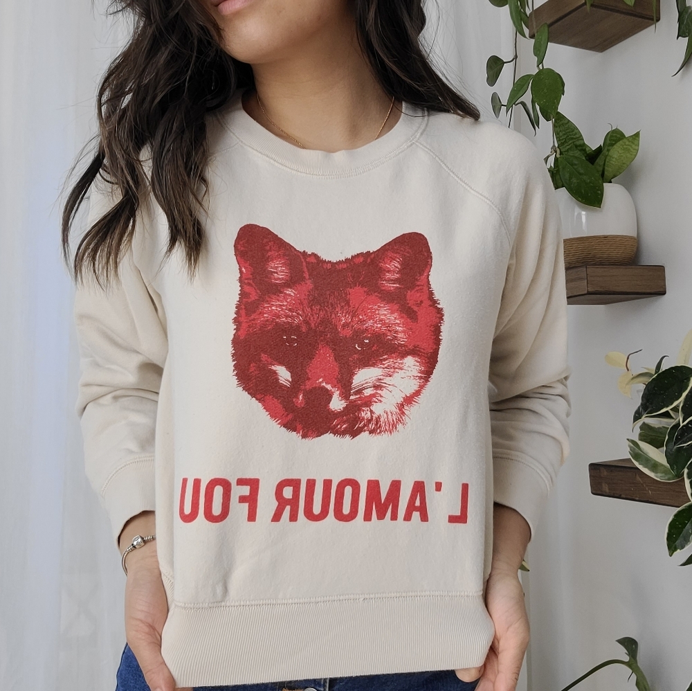 L'Amour fou red fox Little Moon Sweatshirt Aritzia